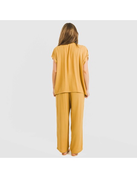 Pantalone viscosa bambula tinta unita