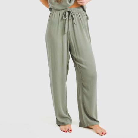 Pantalone viscosa bambula tinta unita