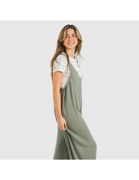 Tuta lunga donna viscosa bambula tinta unita Tuta lunga donna viscosa bambula tinta unita