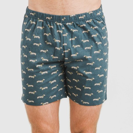 Pigiama corto cotone uomo Alexandro turchese