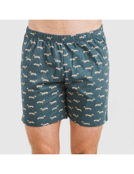 Pigiama corto cotone uomo Alexandro turchese