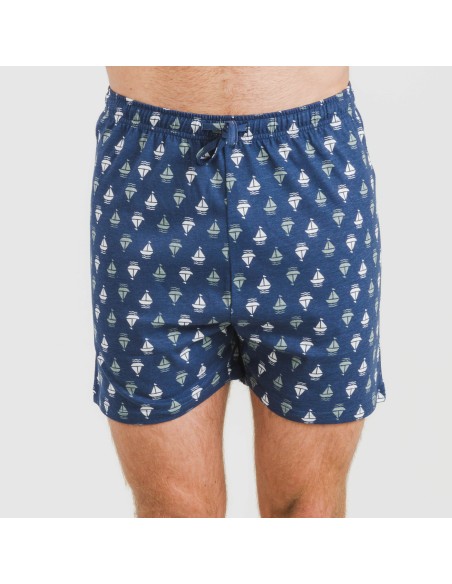 Pigiama corto cotone uomo Hawat grigio verdoso