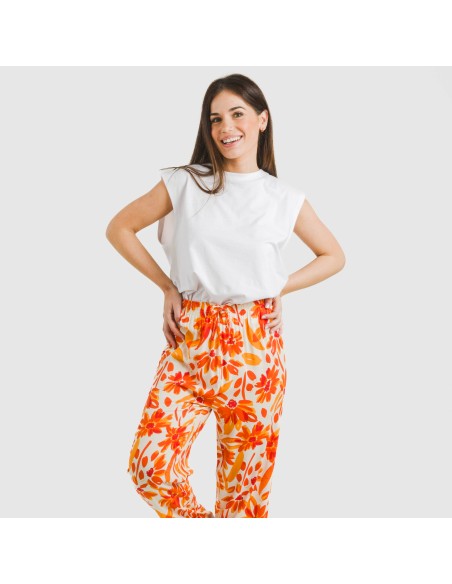 Pantalone viscosa Rando rame