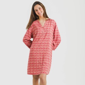 Camicia lunga viscosa Eloina marsala