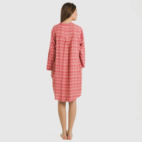 Camicia lunga viscosa Eloina marsala