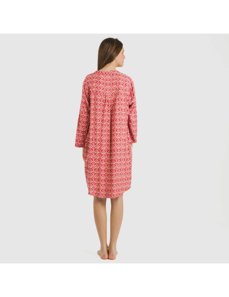 Camicia lunga viscosa Eloina marsala