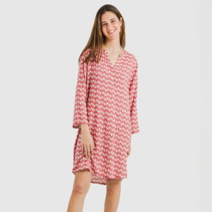 Camicia lunga viscosa Tana marsala