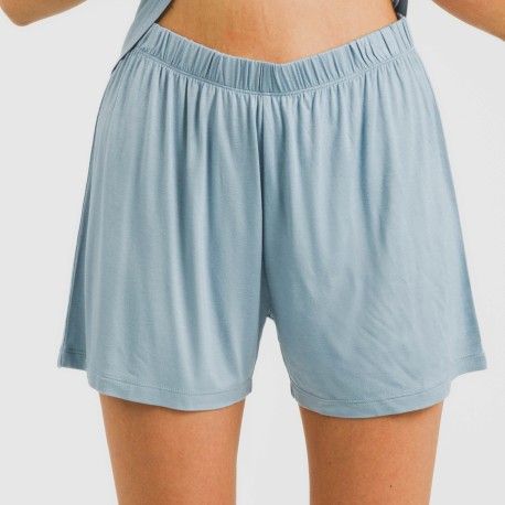 Pigiama corto canotta viscosa tinta unita