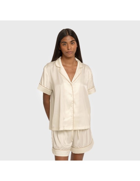 Pigiama corto mezza manica Raso Friday tinta unita