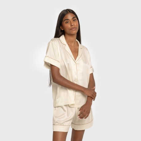 Pigiama corto mezza manica Raso Friday tinta unita