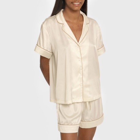 Pigiama corto mezza manica Raso Friday tinta unita