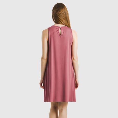 Vestito corto canotta viscosa tinta unita