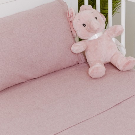 Set di lenzuola flanella tinta unita culla