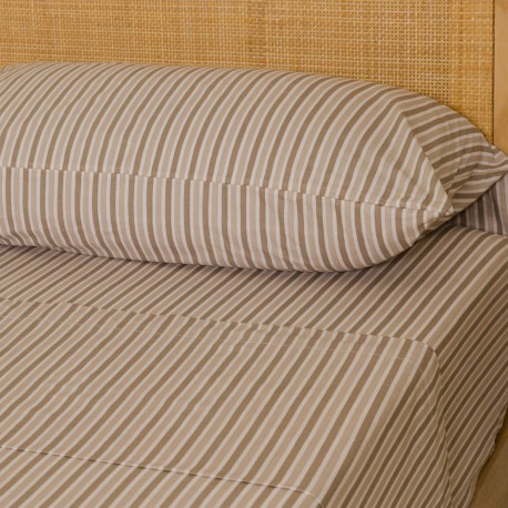 Set di lenzuola cotone Raya Brooke sabbia