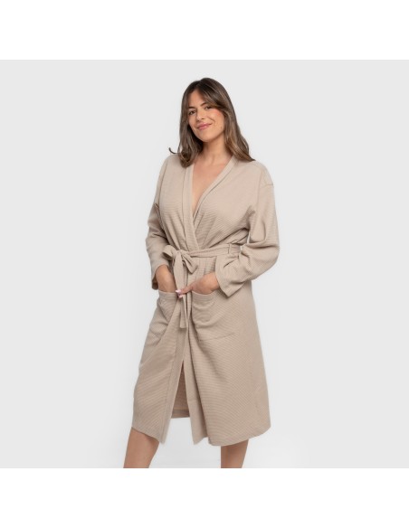 Accappatoio a nido d'ape tinta unita Accappatoio a nido d'ape tinta unita