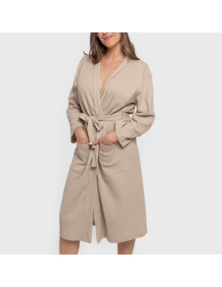 Accappatoio a nido d'ape tinta unita Accappatoio a nido d'ape tinta unita