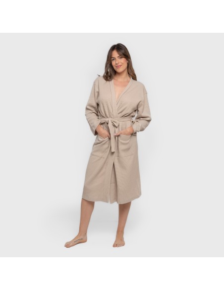 Accappatoio a nido d'ape tinta unita Accappatoio a nido d'ape tinta unita