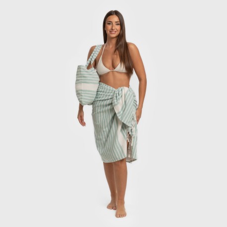 Pack Telo mare pareo + Borsa Raya cotone