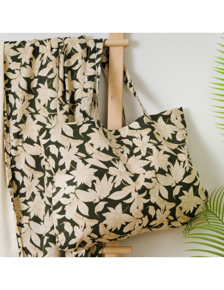 Pack Telo mare pareo + Borsa Charamo verde militare Pack Telo mare pareo + Borsa Charamo verde militare