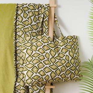 Pack Telo mare pareo + Borsa Liuvia verde militare