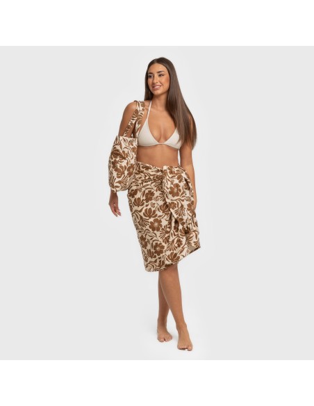 Pack Telo mare pareo + Borsa Alexis marrone