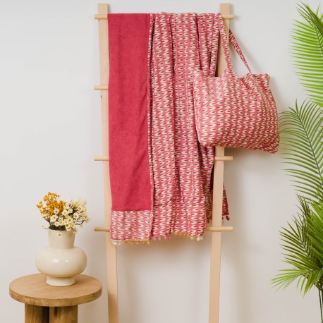 Pack Telo mare pareo + Borsa Tana marsala