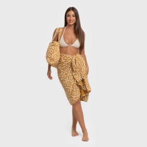 Pack Telo mare pareo + Borsa Eugenia ocra 2