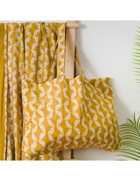 Pack Telo mare pareo + Borsa Calsita ocra