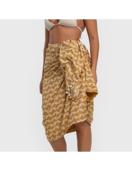 Pack Telo mare pareo + Borsa Calsita ocra