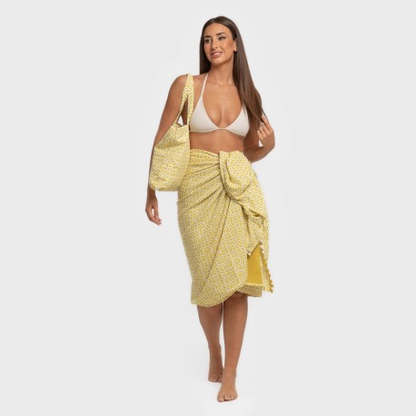 Pack Telo mare pareo + Borsa Clau lime