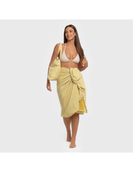 Pack Telo mare pareo + Borsa Clau lime