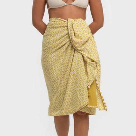 Pack Telo mare pareo + Borsa Clau lime