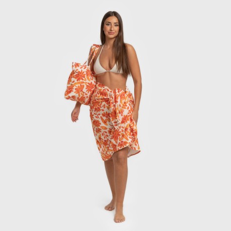 Pack Telo mare pareo + Borsa Rando rame