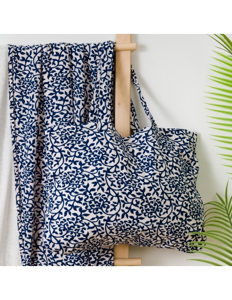 Pack Telo mare pareo + Borsa Aladero blu