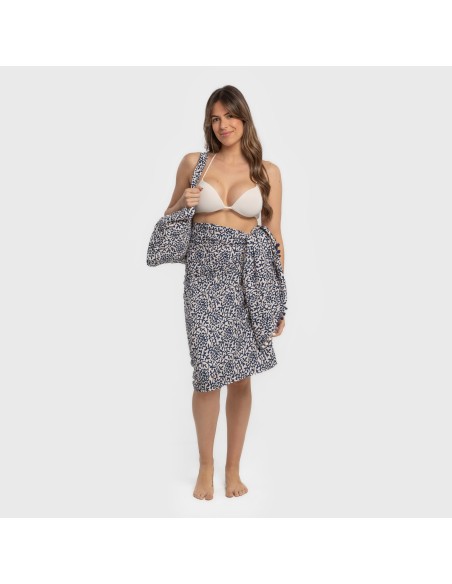 Pack Telo mare pareo + Borsa Aladero blu