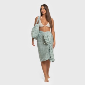Pack Telo mare pareo + Borsa Walia blu acqua 2