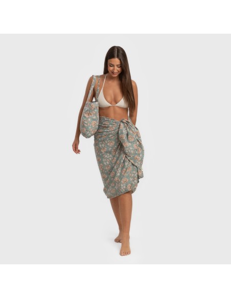 Pack Telo mare pareo + Borsa Venus blu acqua Pack Telo mare pareo + Borsa Venus blu acqua