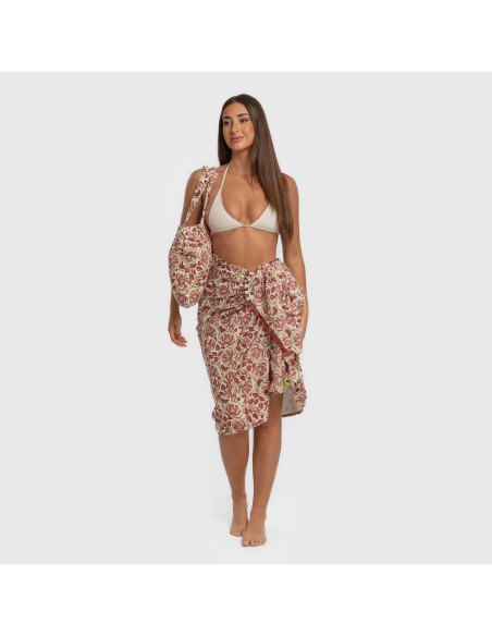 Pack Telo mare pareo + Borsa Venus marsala