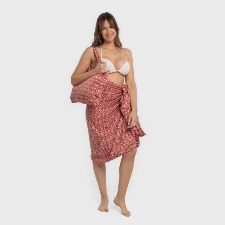 Pack Telo mare pareo + Borsa Eloina marsala