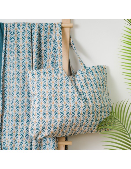 Pack Telo mare pareo + Borsa Eloina blu acqua Pack Telo mare pareo + Borsa Eloina blu acqua