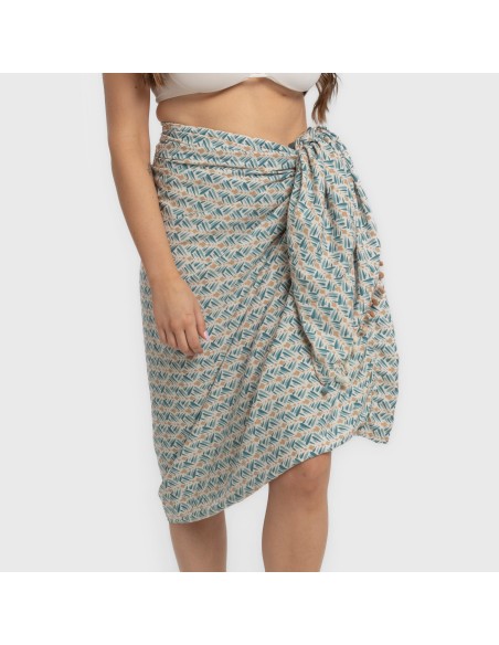 Pack Telo mare pareo + Borsa Eloina blu acqua Pack Telo mare pareo + Borsa Eloina blu acqua