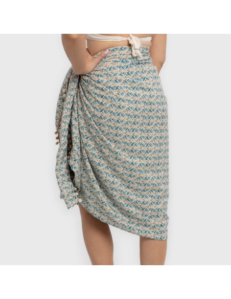 Pack Telo mare pareo + Borsa Eloina blu acqua Pack Telo mare pareo + Borsa Eloina blu acqua