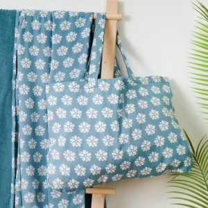 Pack Telo mare pareo + Borsa Albena blu acqua