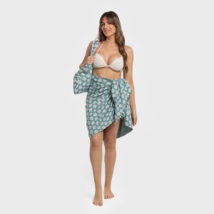 Pack Telo mare pareo + Borsa Albena blu acqua 2