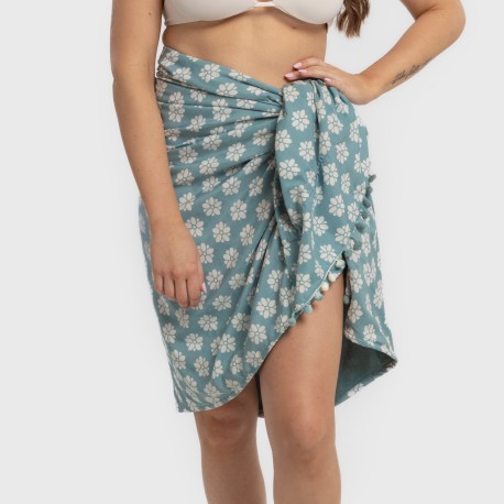 Pack Telo mare pareo + Borsa Albena blu acqua