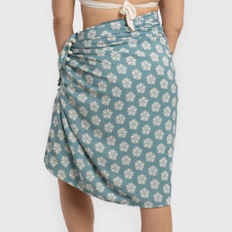 Pack Telo mare pareo + Borsa Albena blu acqua