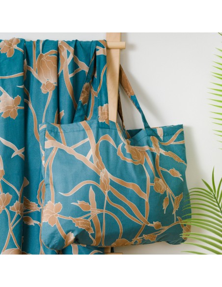 Pack Telo mare pareo + Borsa Bellita blu acqua