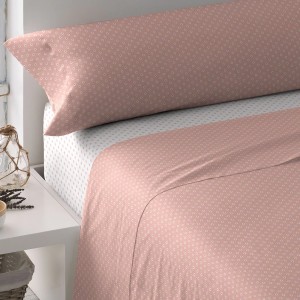 Set di lenzuola cotone Verso reversibile malva