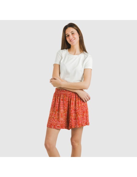 Pantaloni corti viscosa bambula Silda rame Pantaloni corti viscosa bambula Silda rame