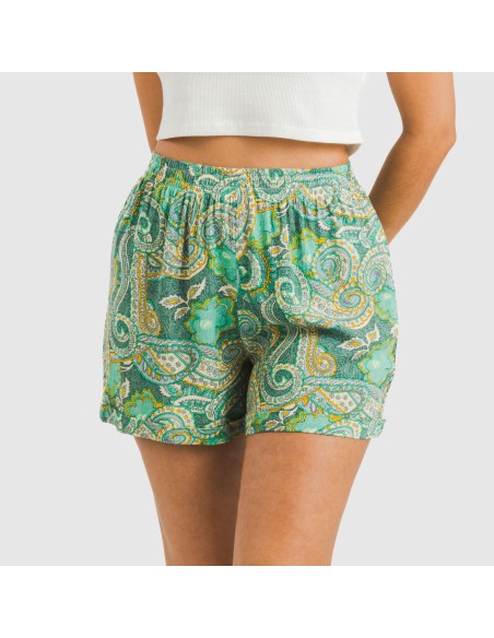 Pantaloni corti viscosa bambula Patme verde